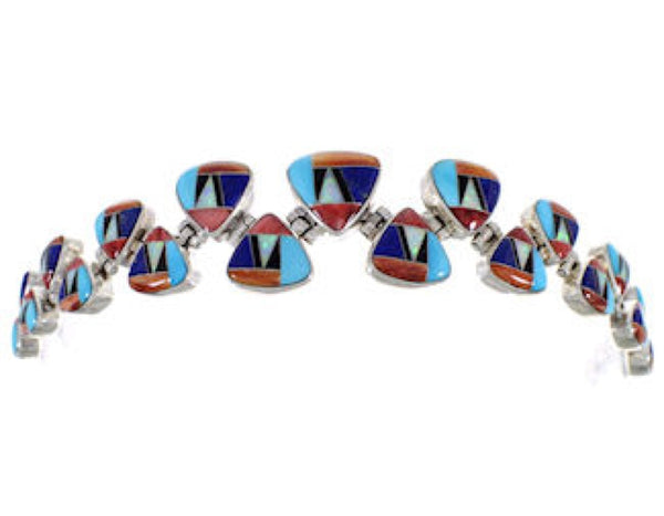 Whiterock Turquoise Multicolor Inlay Jewelry Link Bracelet AS29606