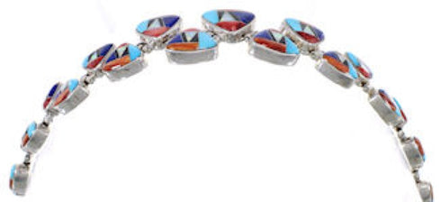 Whiterock Turquoise Multicolor Inlay Jewelry Link Bracelet AS29606
