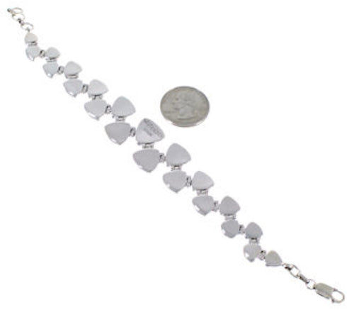 Whiterock Turquoise Multicolor Silver Jewelry Link Bracelet AS29600