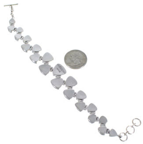 Turquoise Opal Red Oyster Shell Whiterock Link Bracelet HS32974