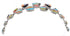 Turquoise Multicolor Sterling Silver Whiterock Link Bracelet AS29608