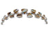 Whiterock Tiger Eye Multicolor Silver Jewelry Link Bracelet AS29593