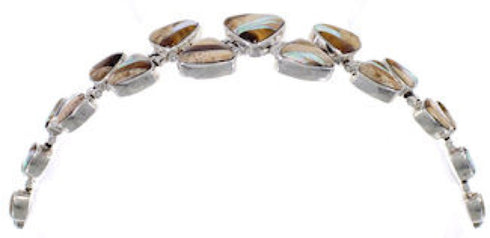 Whiterock Tiger Eye Multicolor Silver Jewelry Link Bracelet AS29593