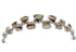Multicolor Tiger Eye Sterling Silver Whiterock Link Bracelet AS29595