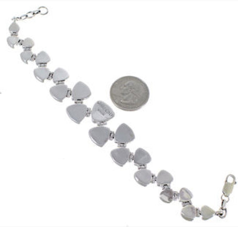 Multicolor Tiger Eye Sterling Silver Whiterock Link Bracelet AS29595