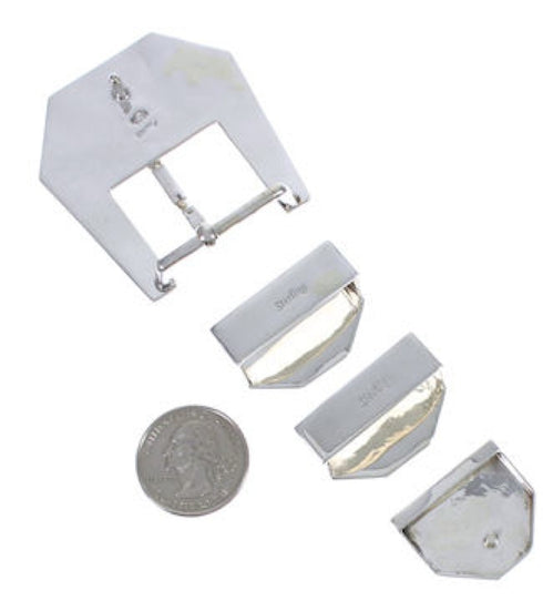 Mother Of Pearl Black Silver Jewelry Ranger Belt Buckle RS39374