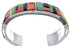 Sterling Silver Turquoise Multicolor Inlay Whiterock Bracelet NS39298
