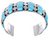 Genuine Sterling Silver Turquoise Inlay Heavy Cuff Bracelet MX27416