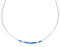 Hand Strung Liquid Silver & Denim Lapis 16" Necklace Jewelry LS37D