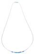 Hand Strung Liquid Silver & Denim Lapis 16" Necklace Jewelry LS37D