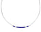 Hand Strung Liquid Silver & Lapis 20" Necklace RX115325