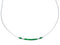 Hand Strung Liquid Silver & Malachite 20" Necklace RX115323