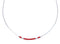 Hand Strung Liquid Silver And Coral 16" Necklace Jewelry LS37C