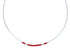 Hand Strung Liquid Silver And Coral 16" Necklace Jewelry LS37C