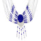 Genuine Liquid Sterling Silver & Lapis Peacock Necklace PEACOCKL