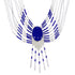 Genuine Liquid Sterling Silver & Lapis Peacock Necklace PEACOCKL