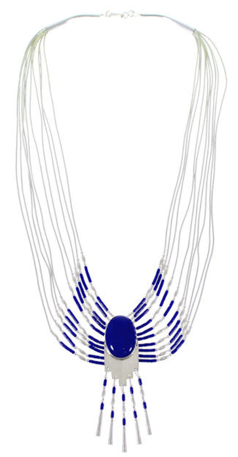 Genuine Liquid Sterling Silver & Lapis Peacock Necklace PEACOCKL