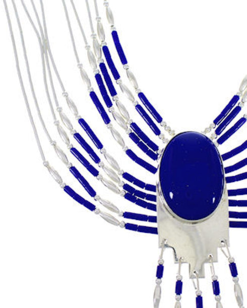Genuine Liquid Sterling Silver & Lapis Peacock Necklace PEACOCKL