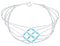 Liquid Silver Green Turquoise Basket Weave Bracelet LS179GT