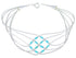 Liquid Silver Green Turquoise Basket Weave Bracelet LS179GT