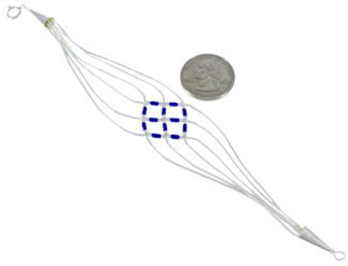Stunning Liquid Silver And Lapis Basket Weave Bracelet LS179L