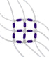 Hand Strung Liquid Silver Sugilite Basket Weave Bracelet LS179S