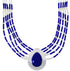 Lapis Liquid Sterling Silver Tear Drop Necklace Jewelry JS2946