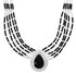 Onyx Liquid Sterling Silver Tear Drop Necklace Jewelry JS2949
