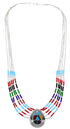 Liquid Sterling Silver & Multicolor Tear Drop Necklace JS2950