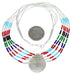 Liquid Sterling Silver & Multicolor Tear Drop Necklace JS2950