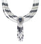 Hand Strung Genuine Liquid Silver Hematite Concho Necklace CN5H