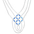 Denim Lapis & Liquid Sterling Silver Basket Weave Necklace LS45D