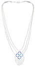 Denim Lapis & Liquid Sterling Silver Basket Weave Necklace LS45D