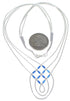 Denim Lapis & Liquid Sterling Silver Basket Weave Necklace LS45D