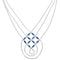 Hand Strung Liquid Silver & Azurite Basket Weave Necklace LS45A