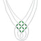 Malachite & Liquid Sterling Silver Basket Weave Necklace LS45M
