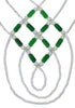 Malachite & Liquid Sterling Silver Basket Weave Necklace LS45M