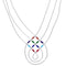 Multicolor & Genuine Liquid Silver Basket Weave Necklace LS45MC