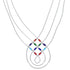 Multicolor & Genuine Liquid Silver Basket Weave Necklace LS45MC