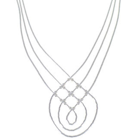 Stunning Liquid Sterling Silver Basket Weave Necklace LS45P