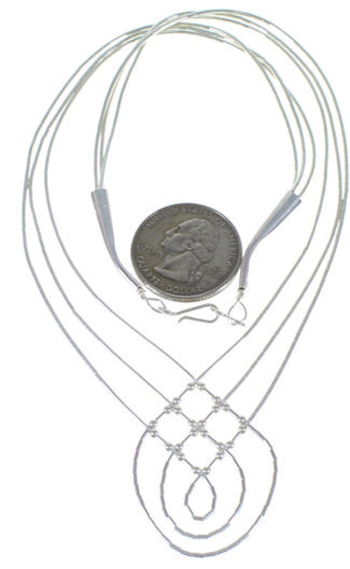 Stunning Liquid Sterling Silver Basket Weave Necklace LS45P