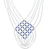Hand Strung Liquid Silver & Azurite Basket Weave Necklace LS46A