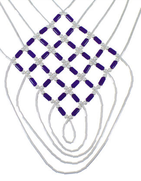 Hand Strung Sugilite & Liquid Basket Weave Necklace Jewelry LS46S