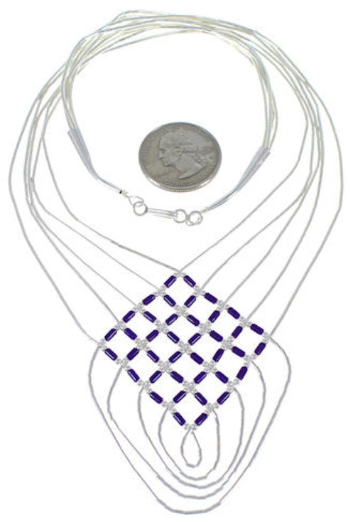 Hand Strung Sugilite & Liquid Basket Weave Necklace Jewelry LS46S
