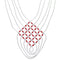 Hand Strung Liquid Sterling Silver And Coral Basket Weave Necklace LS46CR