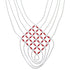 Hand Strung Liquid Sterling Silver And Coral Basket Weave Necklace LS46CR