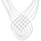 Hand Strung Genuine Liquid Sterling Silver Basket Weave Necklace LS46P