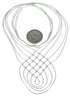 Hand Strung Genuine Liquid Sterling Silver Basket Weave Necklace LS46P