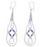 Liquid Silver Denim Lapis Basket Weave Earrings LS44D