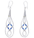 Liquid Silver Denim Lapis Basket Weave Earrings LS44D